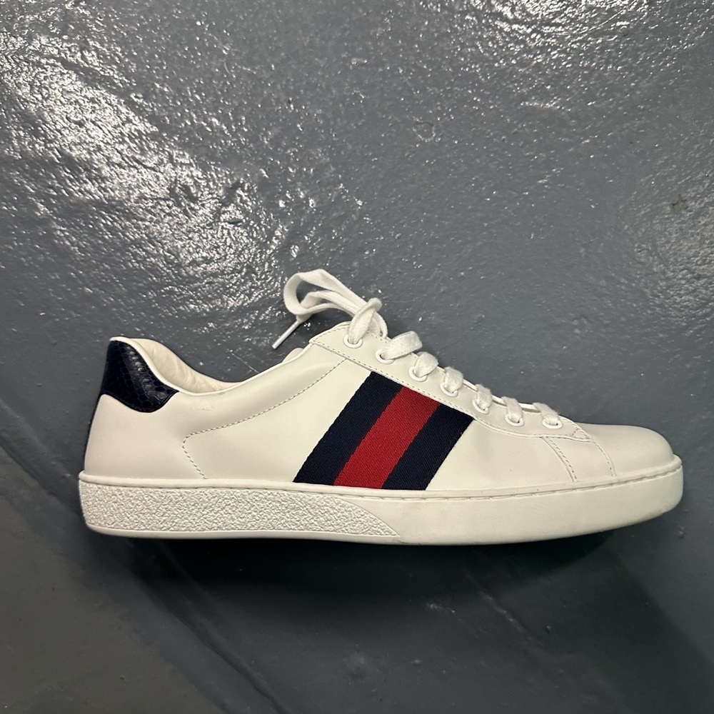 GUCCI Men’s White Leather Ace sneakers -